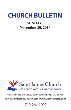 church bulletin - Saint James Church