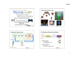 Interactive Game Loop Interactive Game Loop 3D Graphics