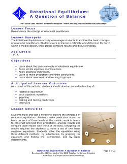 Rotational Equilibrium: A Question of Balance