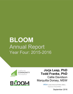 BLOOM Year 4 Annual Report - California Community Foundation