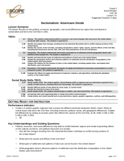 Sectionalism: Americans Divide