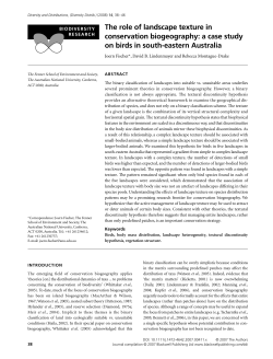 The role of landscape texture in conservation