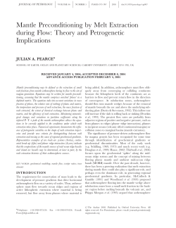 Mantle Preconditioning by Melt Extraction during