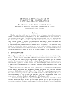 finite element analysis of an industrial reactive silencer