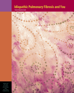 Idiopathic Pulmonary Fibrosis and You