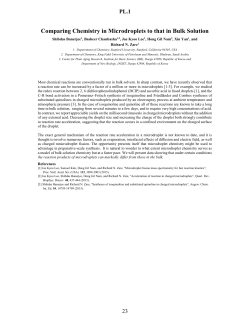Comparing Chemistry in Microdroplets to that in Bulk Solution