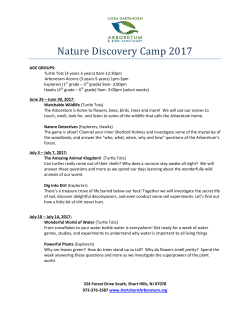 Summer Camp Themes 2017 - Cora Hartshorn Arboretum