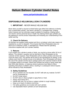 Helium Balloon Cylinder Useful Notes