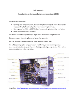 Lab Session-1 Introduction to Computer System components and