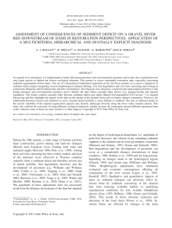 assessment of consequences of sediment deficit on a gravel river