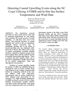 Historical Observations of Coastal Upwelling Events along the North