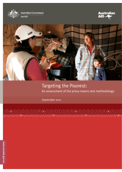 Targeting the Poorest: An assessment of the proxy means test