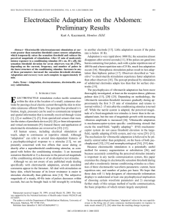 Electrotactile adaptation on the abdomen