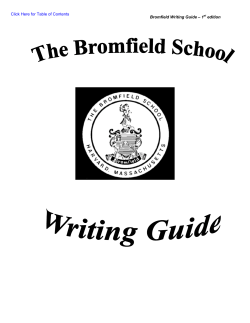 Open - The Bromfield School