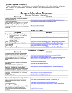 Student Consumer Information Guide