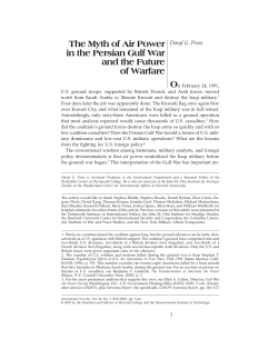 The Myth of Air Power in the Persian Gulf War and the Future of
