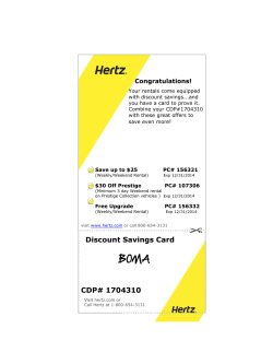 Discount Savings Card CDP# 1704310