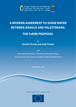 Model Water Agreement - EcoPeace Middle East