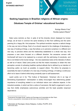 Seeking happiness in Brazilian religions of African origins
