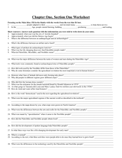 Chapter One, Section One Worksheet