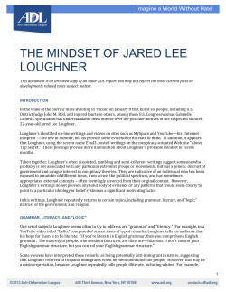 The Mindset of Jared Lee Loughner
