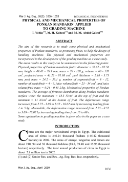 physical and mechanical properties of ponkan mandarin applied to