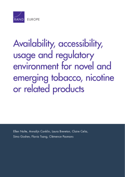 Availability, accessibility, usage and regulatory environment for