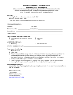 Art History Majors (writing-sample-based application)