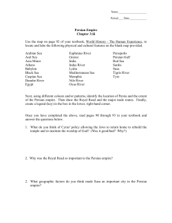 Persian Empire Chapter 3:iii Use the map on page 92 of your