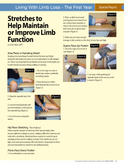 Stretches to Help Maintain or Improve Limb Function