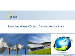 Joule Unlimited August 2015