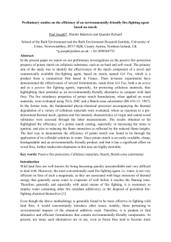 Preliminary studies on the efficiency of an environmentally