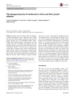 The disappearing San of southeastern Africa and