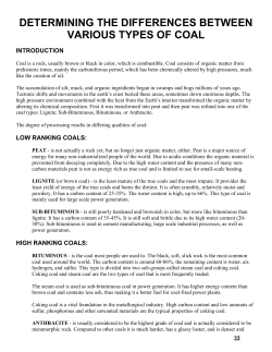 determining the differences between various types of coal