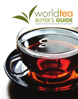 PRODUCT OF THE 2012 NORTH AMERICAN TEA CHAMPIONSHIP