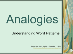 Understanding Word Patterns