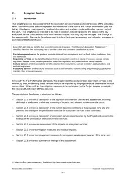 Chapter 23: Ecosystem Services