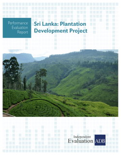 Evaluation Sri Lanka: Plantation Development Project