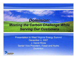 Dominion - West Virginia Department of Commerce