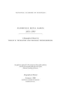 florence rena sabin - National Academy of Sciences
