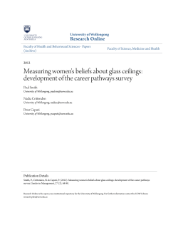 Measuring women`s beliefs about glass ceilings