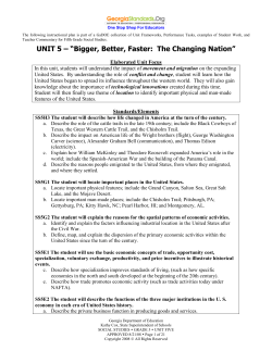 UNIT 5 - Georgia Standards