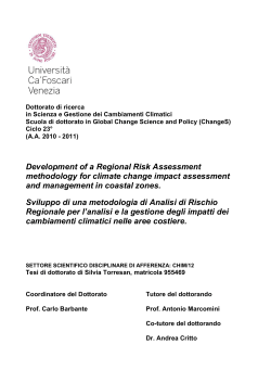 Development of a Regional Risk Assessment methodology for