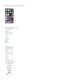Add an email account on your iOS device n your iOS device