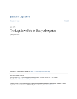 The Legislative Role in Treaty Abrogation