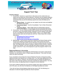 August Tech Tips - Church Windows Software