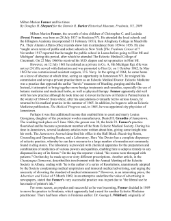 Milton Marion Fenner and his times