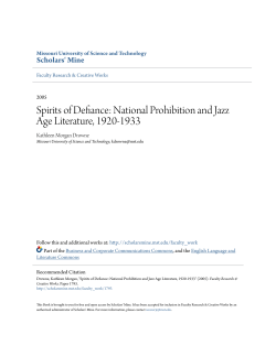 Spirits of Defiance: National Prohibition and Jazz