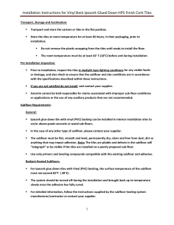 Installation Instructions for Vinyl Back Ipocork Glued Down HPS