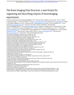 The Brain Imaging Data Structure: a standard for organizing and